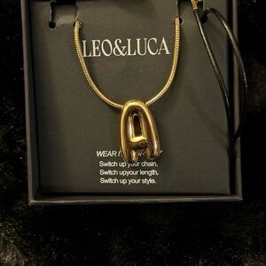 Leo&Luca Large Balloon Gold-plated Initial A Pendant Necklace 18in